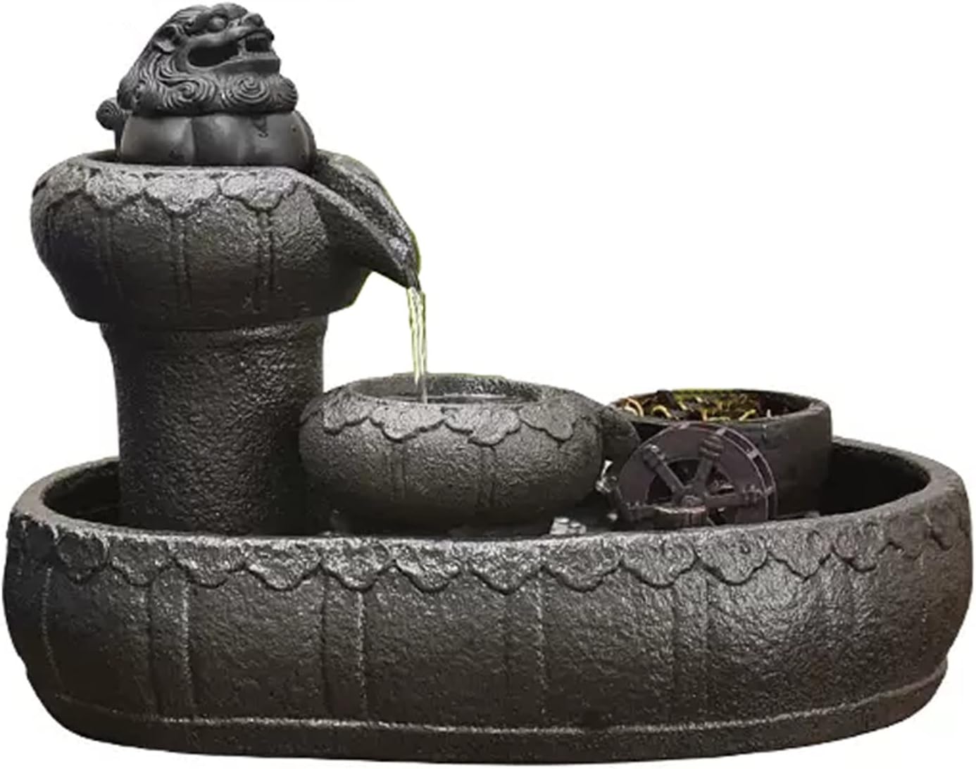 Tabletop Fountain Ceramic Tabletop Fountain Indoor Mini Water Feature for Home Decoration Table Desk Office Patio