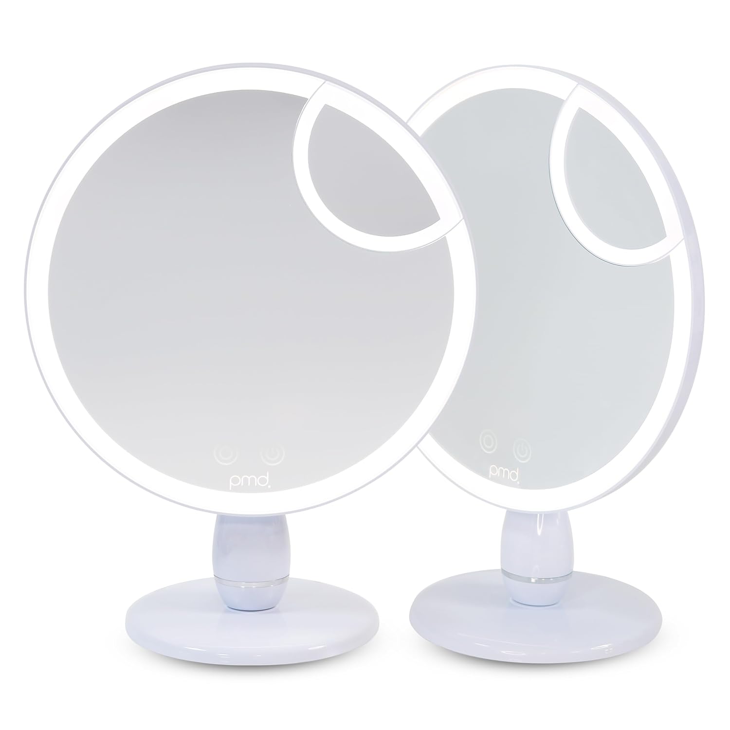 PMD Reflect Pro - Premium Beauty LED Mirror with TriLume Technology & Handheld Capabilities - Three Light Modes - 360° Rotation, 90° Tilt, & 5x Magnification - Travel Ready
