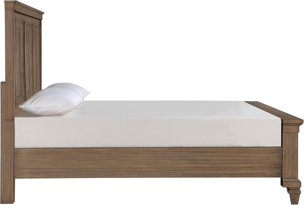 New Classic Furniture Mariana 5-Piece Wood King Bedroom Set with 2 Nightstands, Vintage Mocha