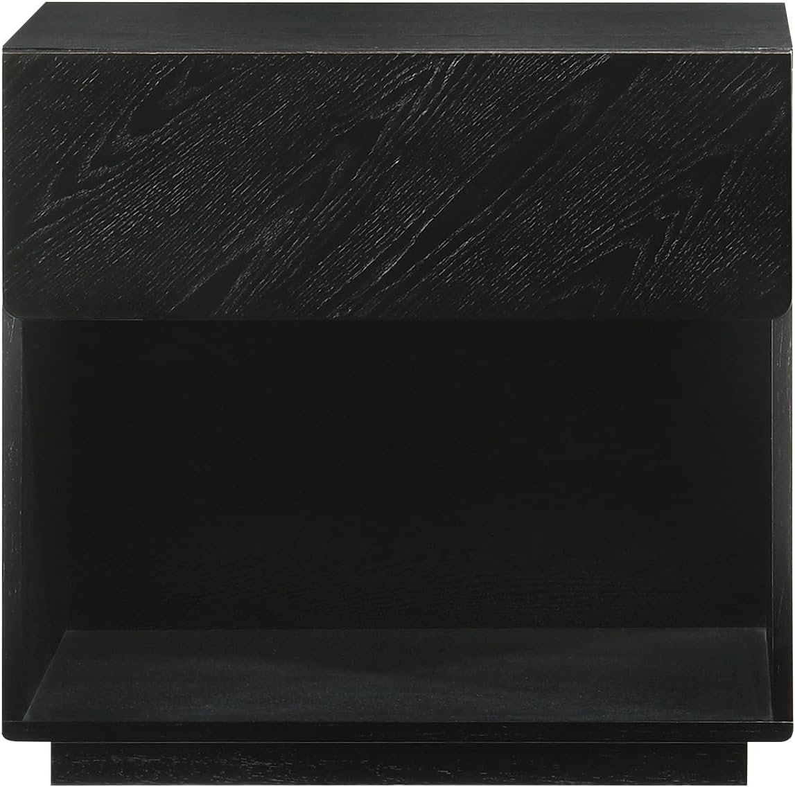 Armen Living Petra King 4 Piece Wood Bedroom Set in Black Finish