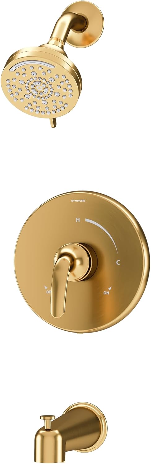 Symmons Elm Single Handle Wall Mounted Tub and Shower Trim Kit with Diverter Lever in Brushed Bronze (Valve Not Included) - 5592BBZ15TRM