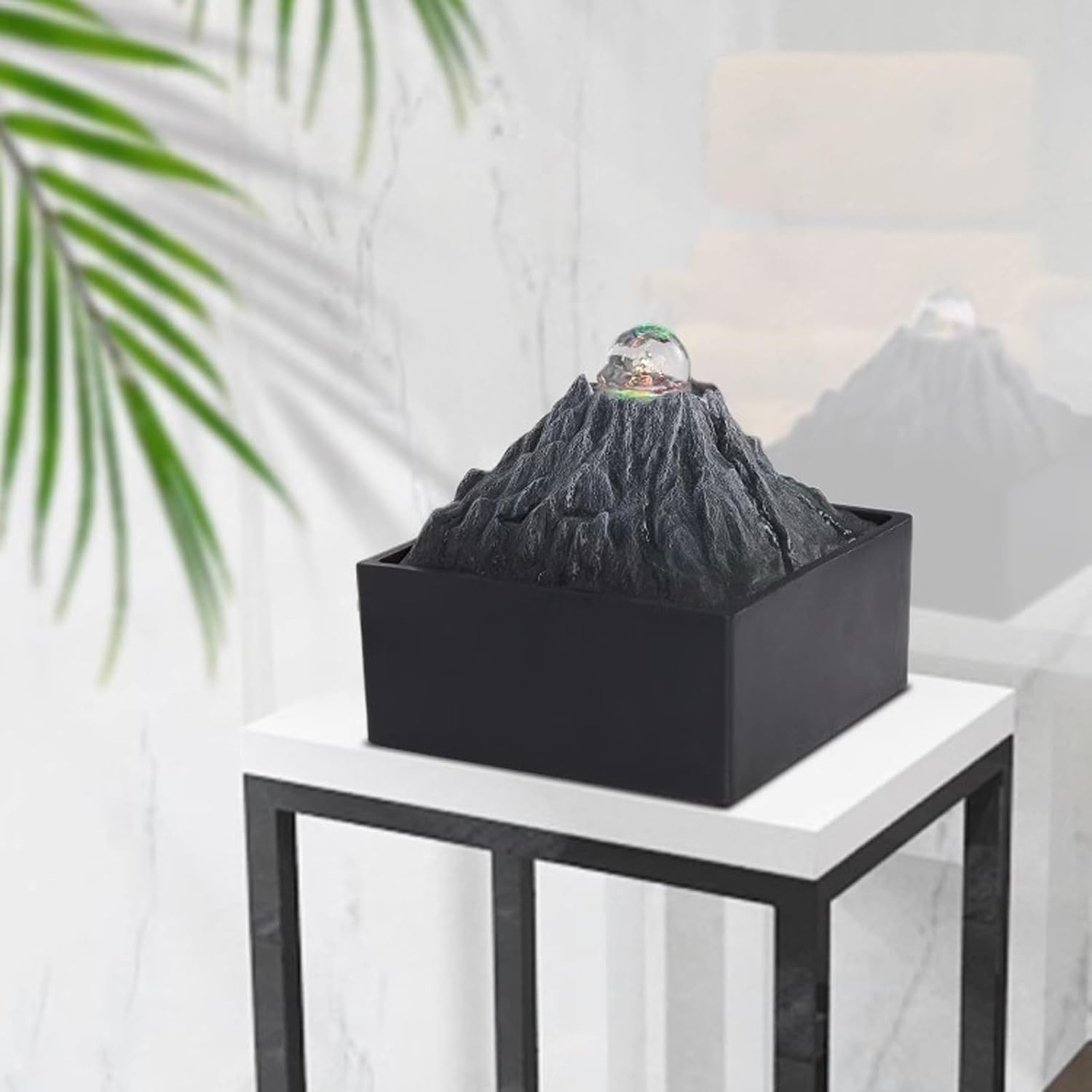 Tabletop Fountain Flowing Water Decoration Recycling Aquatic Office Transfer Rockery Fountain Wealth Invitation Desktop Creativity Simplicity Desktop Decoration Fountain Desktop Fountain