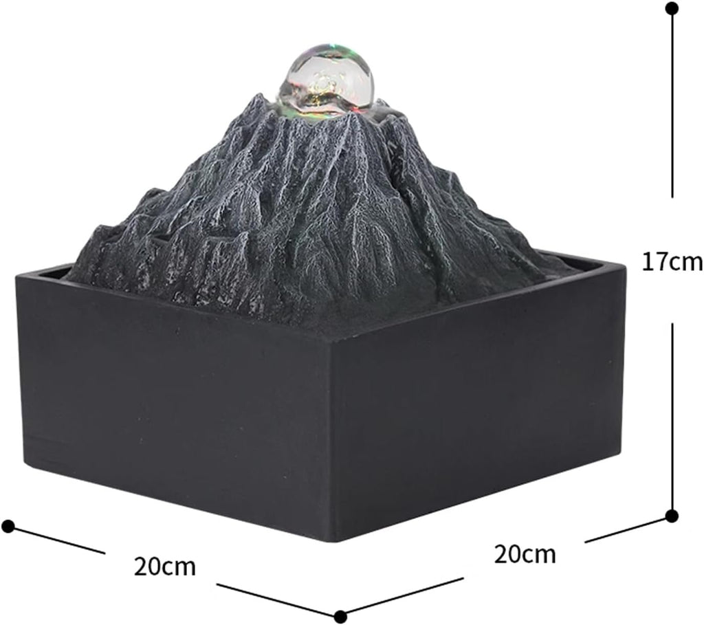 Tabletop Fountain Flowing Water Decoration Recycling Aquatic Office Transfer Rockery Fountain Wealth Invitation Desktop Creativity Simplicity Desktop Decoration Fountain Desktop Fountain
