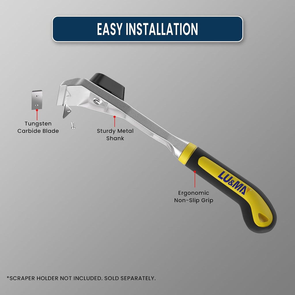 LU&MN Carbide Scraper Replacement Blades, 2.38' / 60×12×1.5mm Double-Edged Reversible Blades, Fits Most Handheld Paint, Glue& Grout Scrapers, 100Pieces