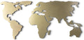 World Map Wall Art, 100% Metal World Map 2D, Sculpture, Large and Wide - Size (23.6' x 47.2') - Wall Hanging for Living Room, Bedroom, Dorm (Gold)
