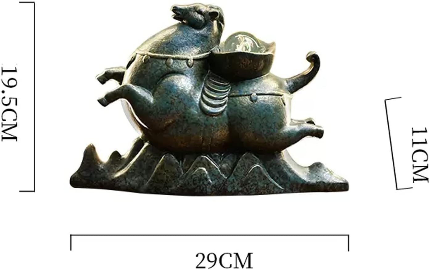 Desktop Fountain Ceramic Tabletop Fountain Mini Waterfall Fountains Indoor Decoration Feng Shui Wealth Decor Desktop Ornaments