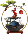 Tabletop Fountains Chinese Style Ceramic Water Flow Wealth Ornaments Creative Living Room Home Decorations Desktop Waterfall Fountain Indoor Tabletop Water Fountain