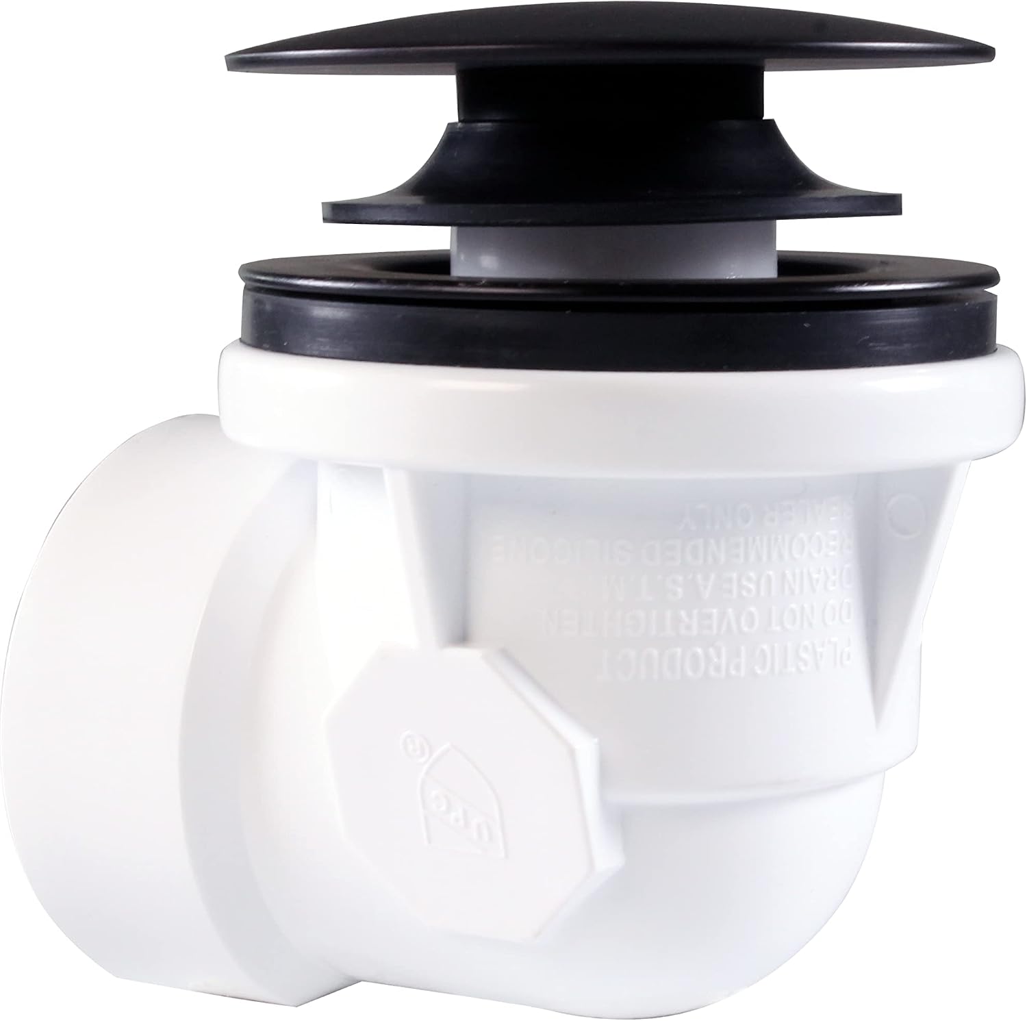 Westbrass D493244LD-4-12 19' Bath Waste Assembly with Tip-Toe Drain Plug and Linear Overflow Faceplate - SCH. 40 PVC, Oil Rubbed Bronze (4-Pack)