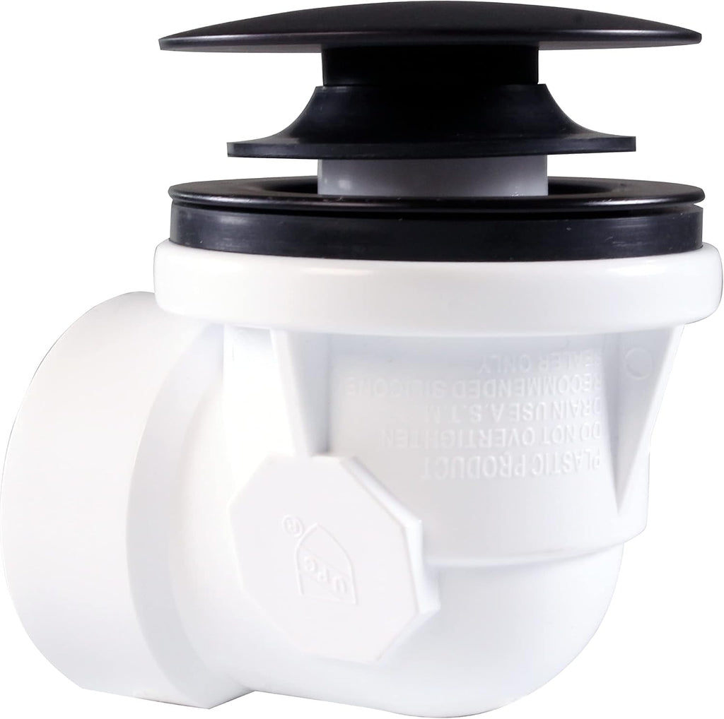 Westbrass D560RK-12 SCH. 40 PVC 1-1/2' Coarse Thread Plumber's Pack Tip-Toe Bathtub Drain Plug with Linear Overflow Faceplate, Tee & Elbows, Oil Rubbed Bronze (20-Pack)