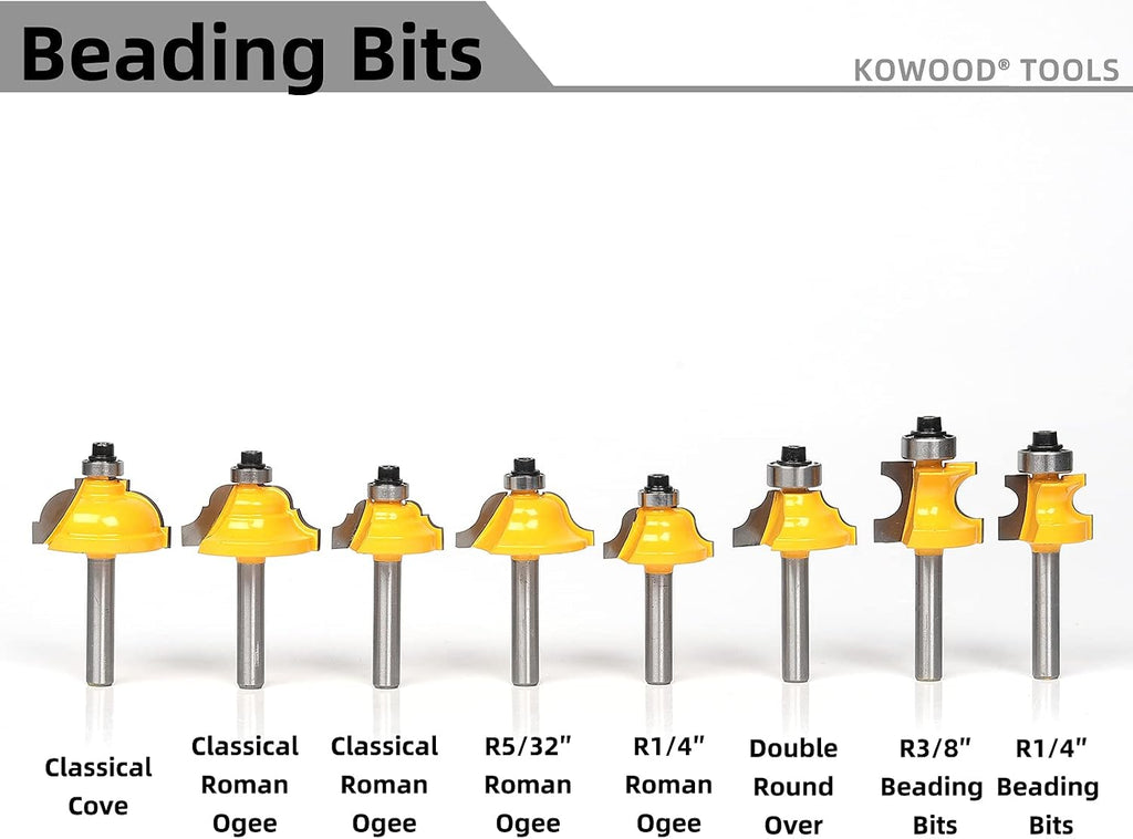 Router Bits Set 1/4 Inch Shank ,70 Piece Router Bit Set,Tungsten Carbide Router Bits Kit for Professional Woodworking