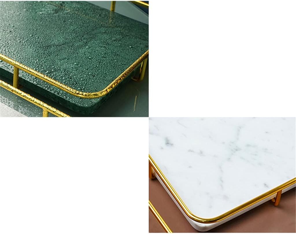 Home Vanity Rectangle Shelf Bathroom Bathroom Corner Countertop Marble Storage Box Decoration Accessories(Style B)