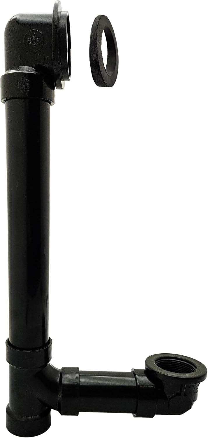Westbrass D4931-4-12 1-1/2' x 12' Bath Waste & Overflow Assembly with Tip-Toe Drain Plug and 2-Hole Faceplate - Sch. 40 ABS Pipe, Oil Rubbed Bronze (4-Pack)