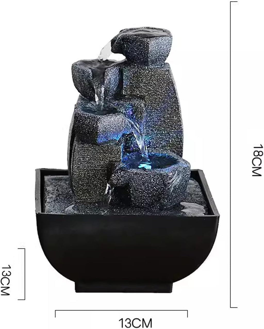 Tabletop Fountain Rockery Circulating Water Fountain Desktop Small Decoration Home Living Room TV Cabinet Porch Decoration Desktop Fountain (Color : 02)