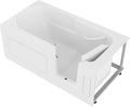 ANZZI Walk-In Bathtub 30 in x 60 in Right Drain Soaking Tub, White Acrylic with Chrome Accents, Low Threshold Entry, Slip-Resistant Floor, Safe Reach Grab Bar, Cable Drain & Overflow | AMZ3060SIRWS