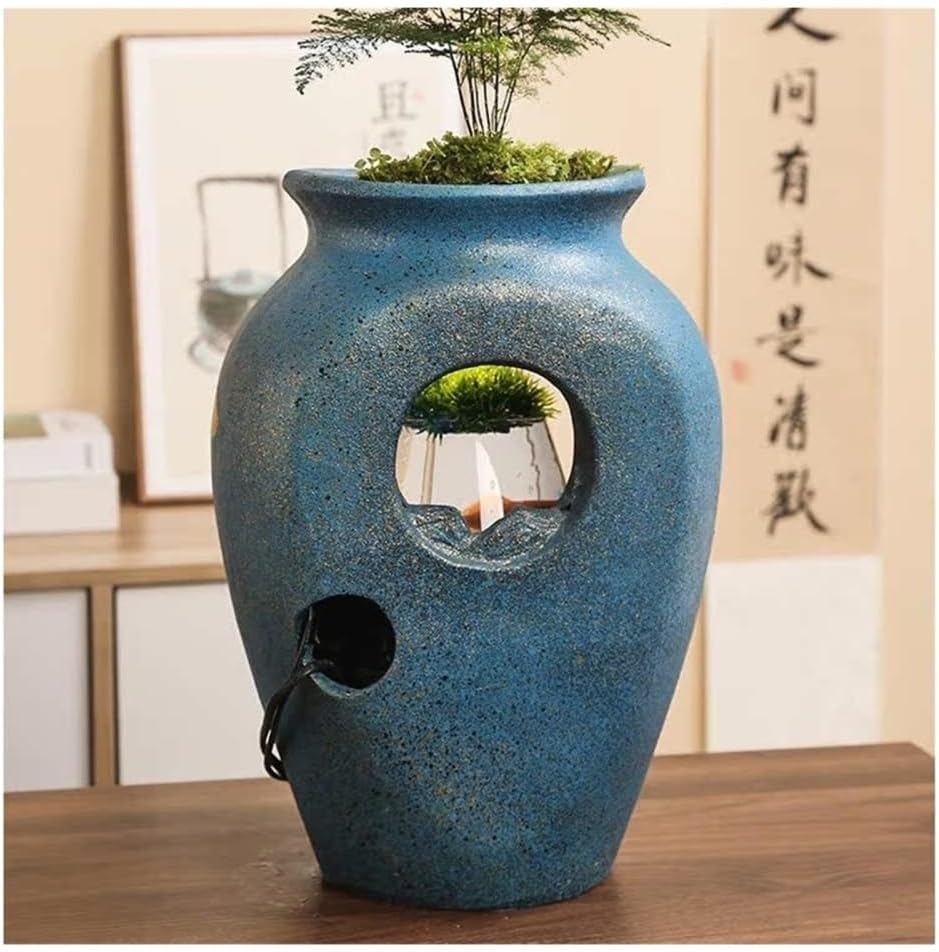 Tabletop Water Fountain, Tabletop Fountain, Desktop Fish Tank Relaxing Ambiance for Home and Office Decor Home Decor