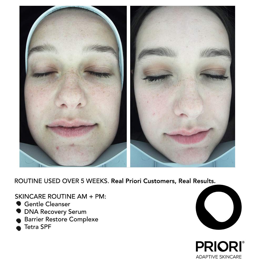 Priori Skincare DNA Recovery Serum Repairing, Correcting Age Defying Day & Night Face Treatment Free Radical Protection Beauty Boost Intense Hydration Oil Free Fragrance Free 1.7 fl oz