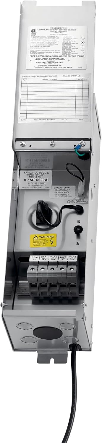 Kichler Pro Series Transformer 300W in Stainless Steel, Compact Outdoor Power Supply, 15PR300SS