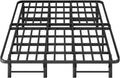 ZIYOO Heavy Duty California King Folding Bed Frames 12' High Mattress Foundation, Metal Platform Cal King Bed Frame, No Box Spring Needed, Easy Assembly, Noise Free-Black