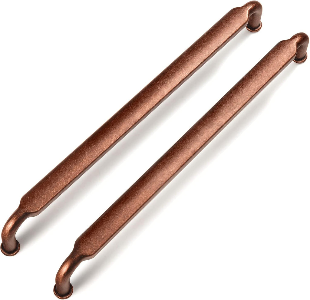Goo-Ki 6 Pack 10 Inch （256mm） Hole Center Cabinet Pulls Antique Copper Zinc Alloy Kitchen Drawer Pulls Drawer Handles 10.45 Inch Length 2202-AC-256