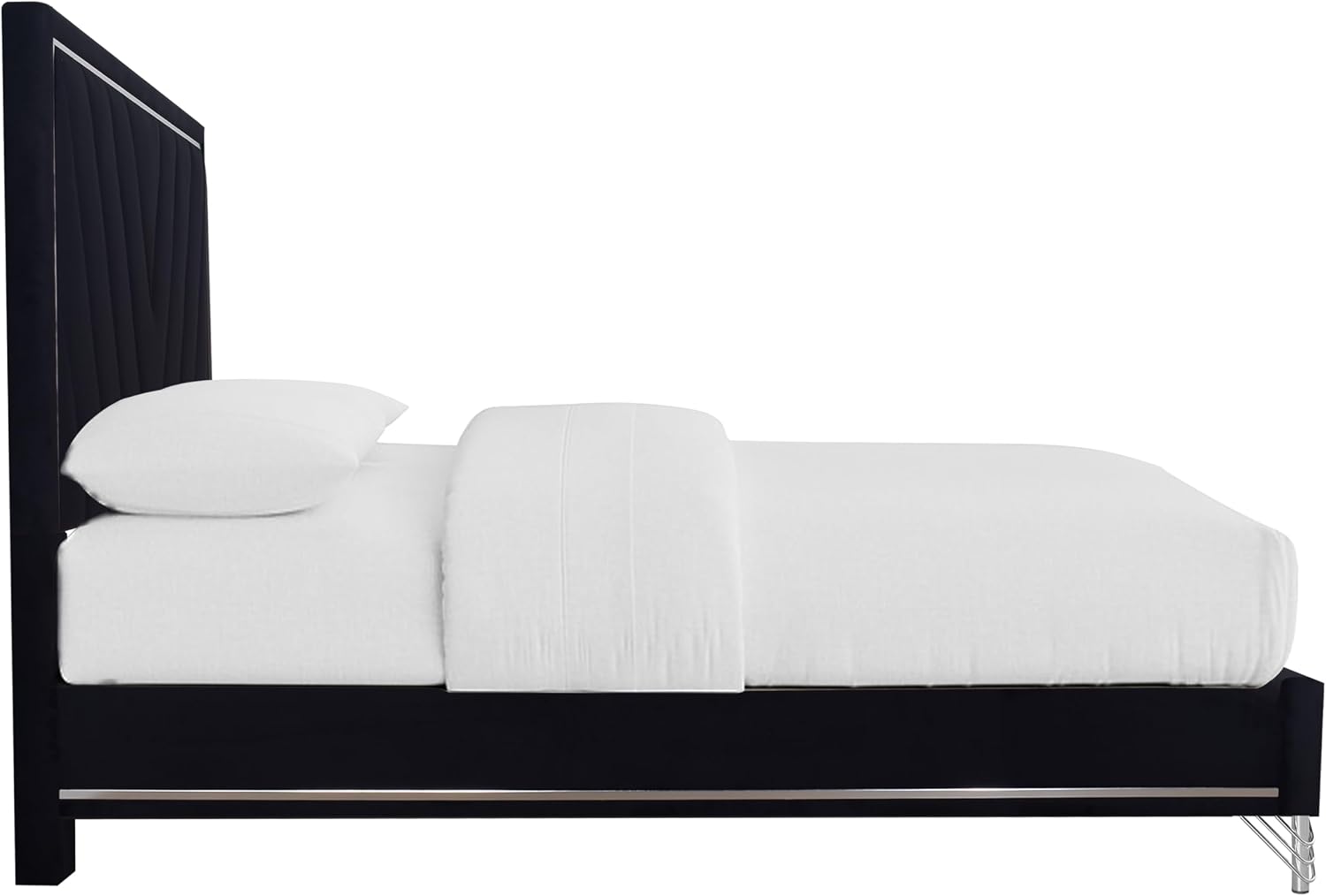 New Classic Furniture Ava 5-Piece Wood Queen Bedroom Set with 2 Nightstands, Ebony Black
