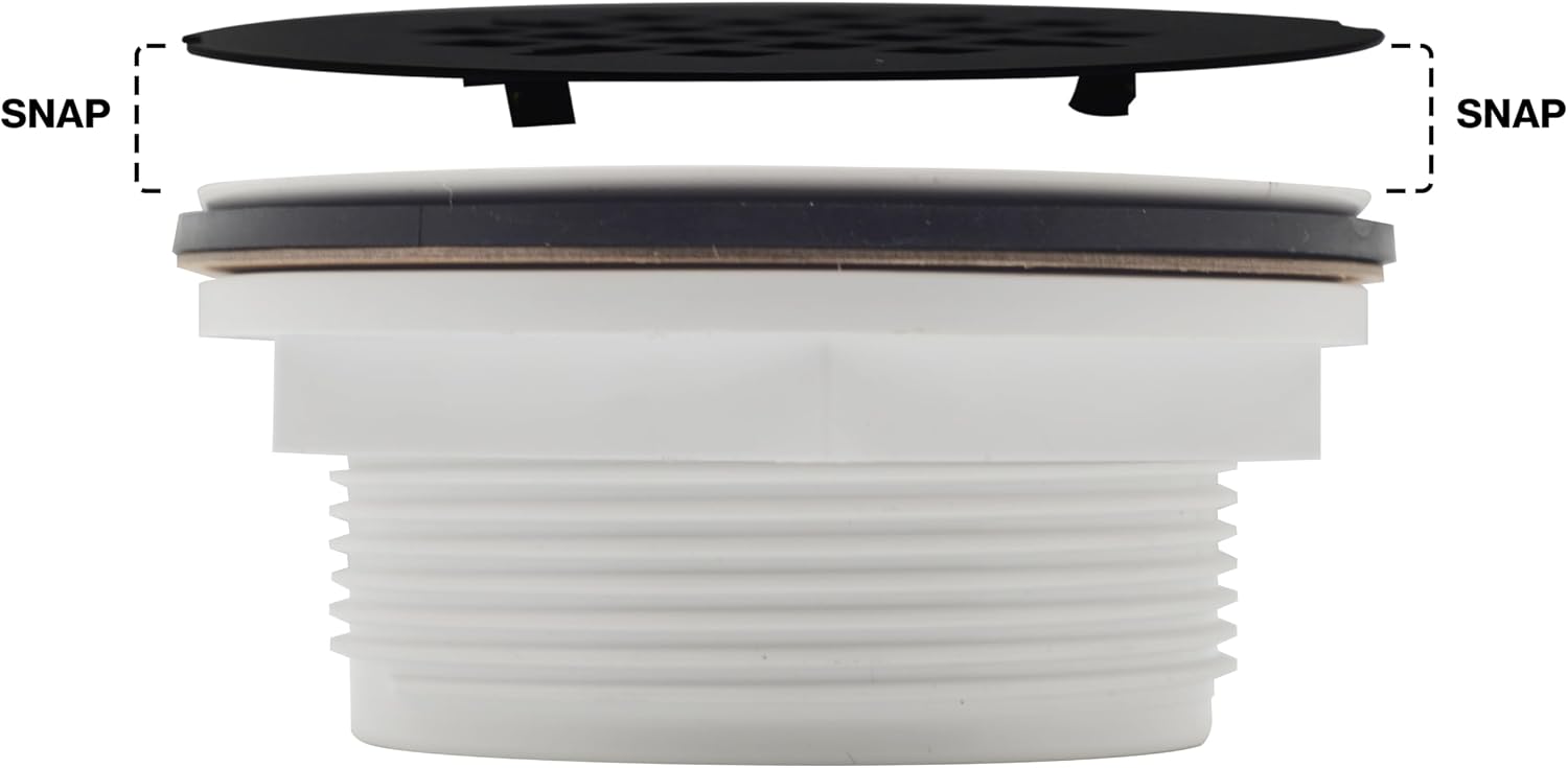Westbrass SP6036WP-12 60' x 36' 3-Wall Shower Pan with Plastic Center Drain and 4-1/4' Cross Grid Brass Drain Cover, Oil Rubbed Bronze