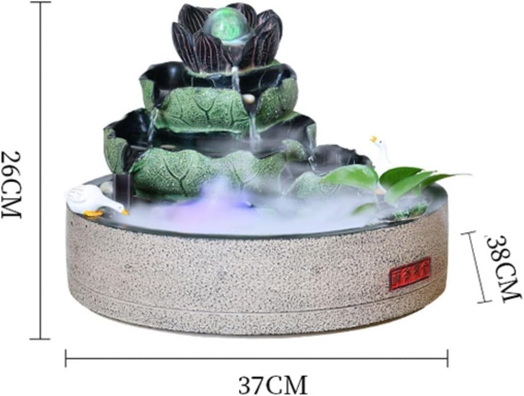 Tabletop Fountain Chinese Fish Tank Water Ornaments Desktop Feng Shui Wheel Decorative Fountain Landscaping Tabletop Water Fountain