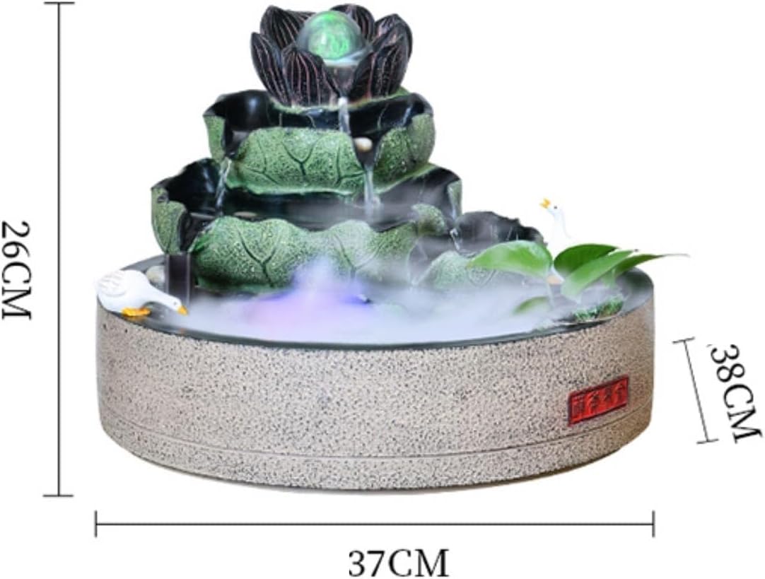 Tabletop Fountain Chinese Fish Tank Water Ornaments Desktop Feng Shui Wheel Decorative Fountain Landscaping