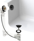Westbrass A50P45BJ-12A 1-1/2' Sch. 40 PVC 45' Cable Driven Bath Waste Kit with Ball Joint Head and Brass Trim Drain Kit, Antique Bronze