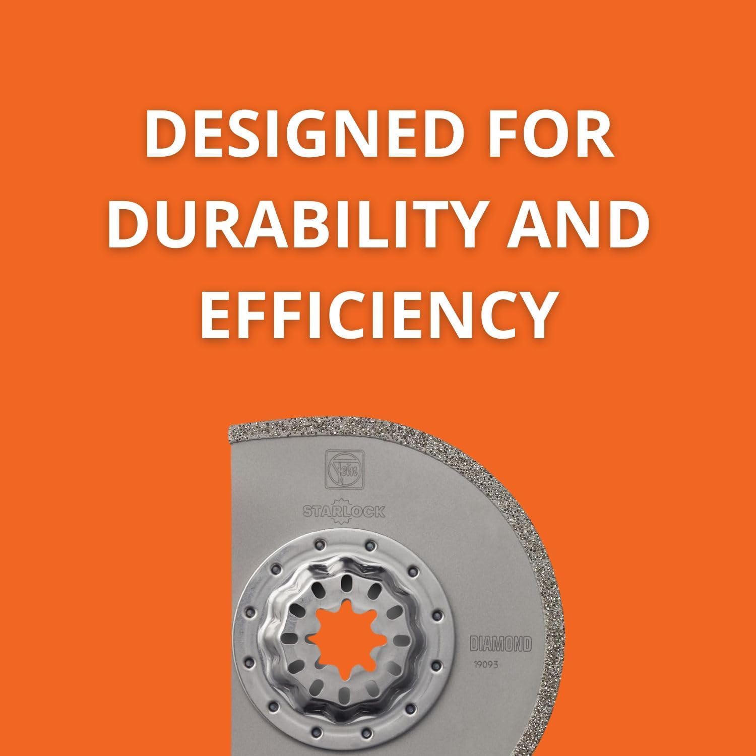 Fein Starlock Diamond Segmented Saw Blade for MultiMaster Tools - Precise Marble, Epoxy Resin and Pozzolan Grout Removal, 3-17/32' Diameter, 3/32' Kerf, 5-Pack - 63502166230