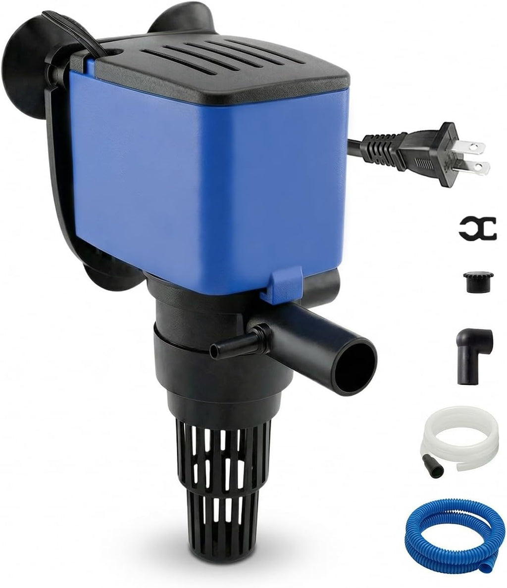 Aqua Dream 475 GPH Aquarium Powerhead - 3-in-1 Submersible Filter Pump with Air Oxygenation & Adjustable Flow, 25W High-Performance Water Circulation Pump for Fish Tanks - 9 Pcs