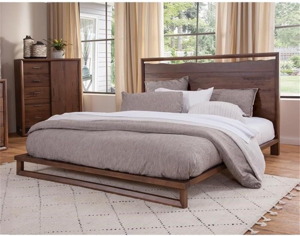 Steve Silver Lofton 4-Piece Queen Size Mocha Brown Wood Bedroom Set