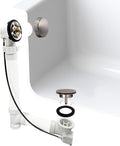 Westbrass A50P45BJ-07 1-1/2' Sch. 40 PVC 45' Cable Driven Bath Waste Kit with Ball Joint Head and Brass Trim Drain Kit, Satin Nickel