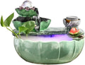GRFIT Tabletop Fountain Home Decoration Decorations Office Desktop Living Room Wealth Generating Water Dispenser Interior Circulation Rockery Fountain Decorations Desktop Fountain (Size : L)