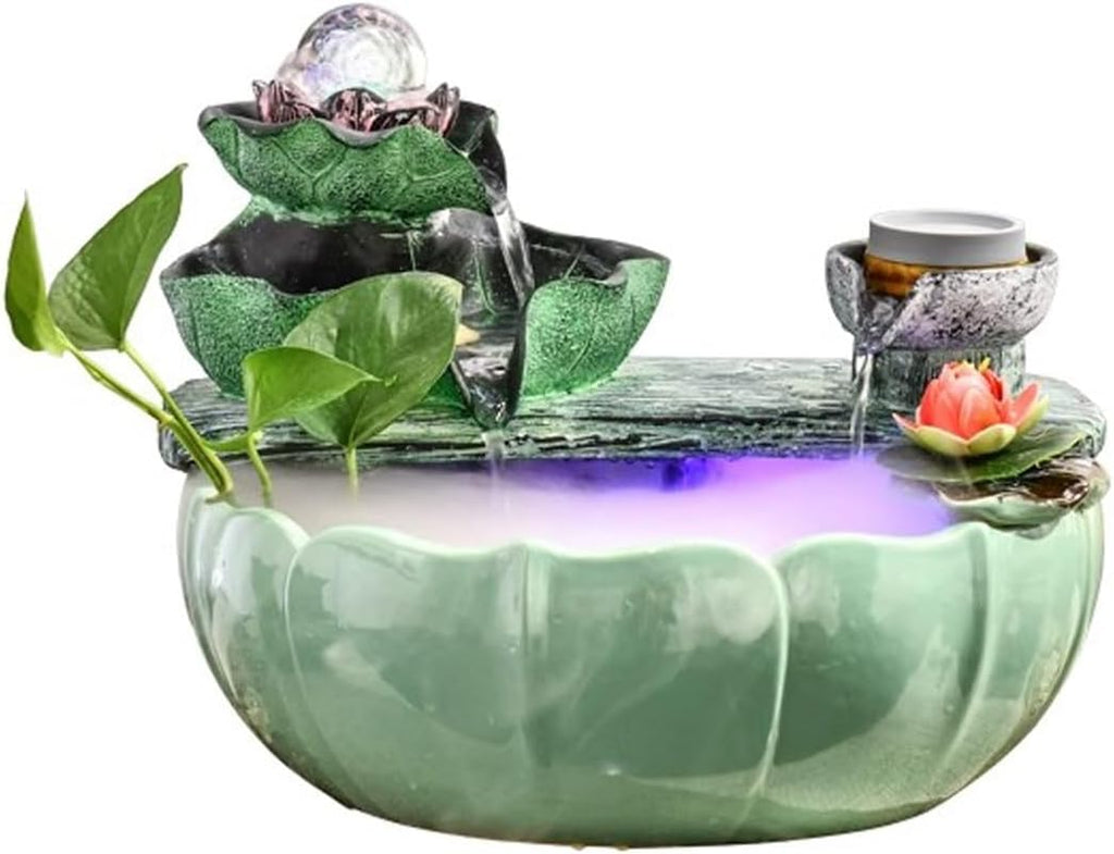 Tabletop Fountain Home Decoration Decorations Office Desktop Living Room Wealth Generating Water Dispenser Interior Circulation Rockery Fountain Decorations Desktop Fountain (Size : Small)