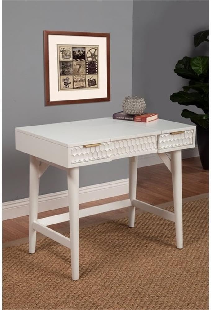 Home Square 4 Piece Set with Nightstand Standard King Headboard & Bedroom Vanity