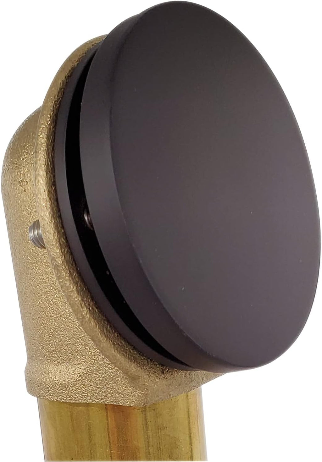 Westbrass A325H-12 14' Brass Bath Waste & Overflow Assembly with European Tip-Toe Drain Plug and Illusionary Faceplate, Oil Rubbed Bronze