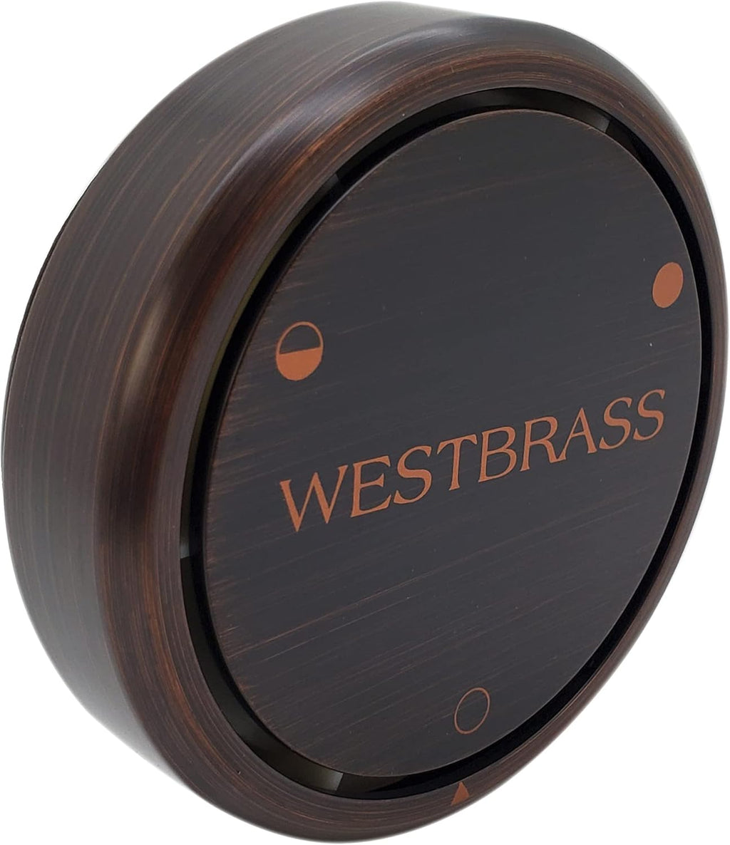 Westbrass D493CHM-50-12A Universal Patented Deep Soak Round Replacement 2-Hole Bathtub Overflow Cover for Full and Over-Filled Closure, Antique Bronze (50-Pack)