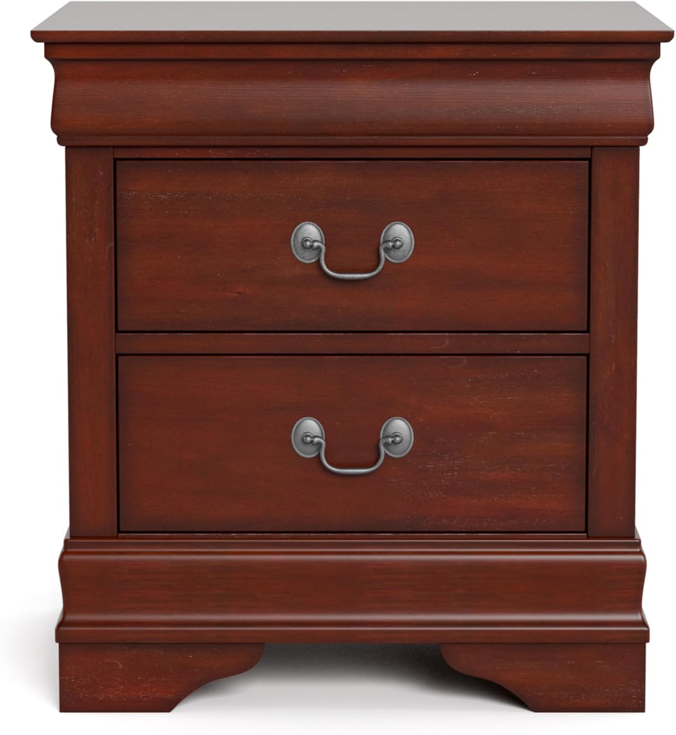 Furniture of America Arabella Traditional Solid Wood 5 Piece Bedroom Set with King Bed Frame, Nightstands, Dresser with Mirror, Storage and Organization, Bedframe Box Spring Needed, Cherry