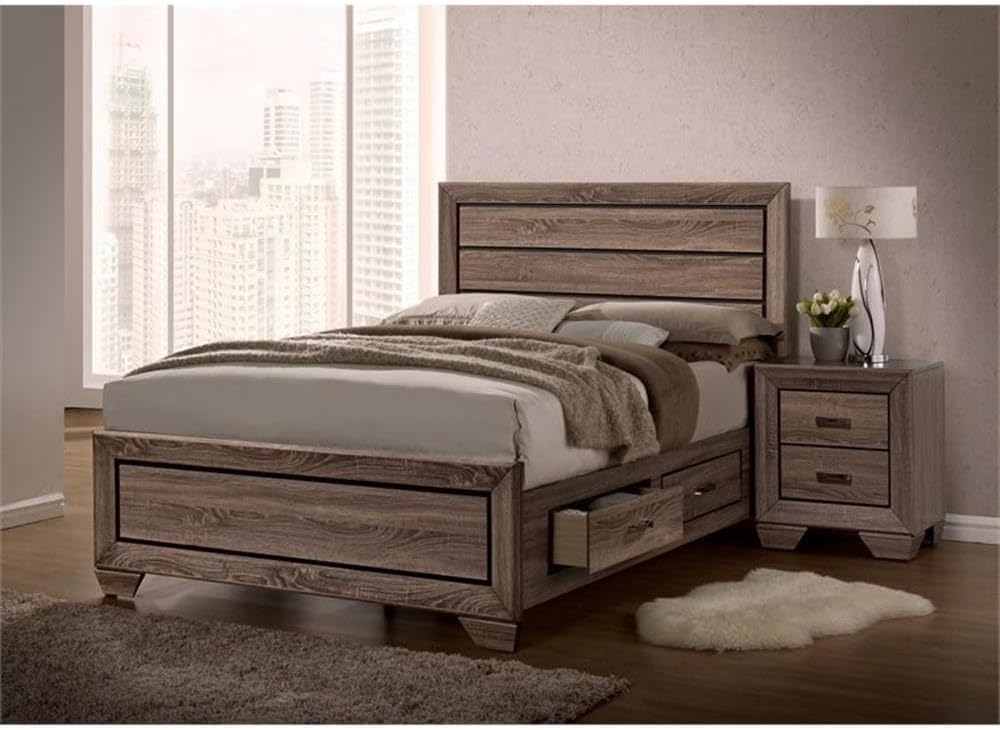 Coaster Fine Furniture Kauffman 4-piece Queen Bedroom Set Washed Taupe