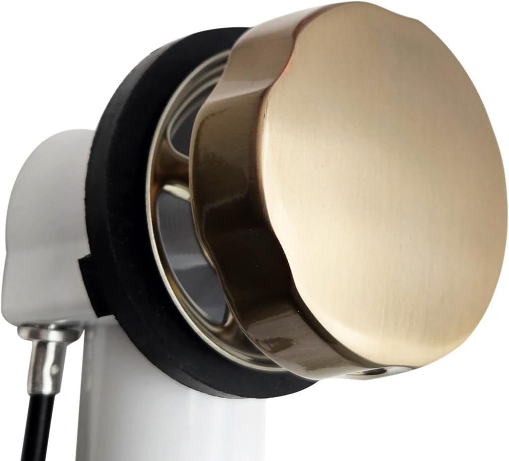 Westbrass A50P45BJ-19 1-1/2' Sch. 40 PVC 45' Cable Driven Bath Waste Kit with Ball Joint Head and Brass Trim Drain Kit, Champagne Bronze