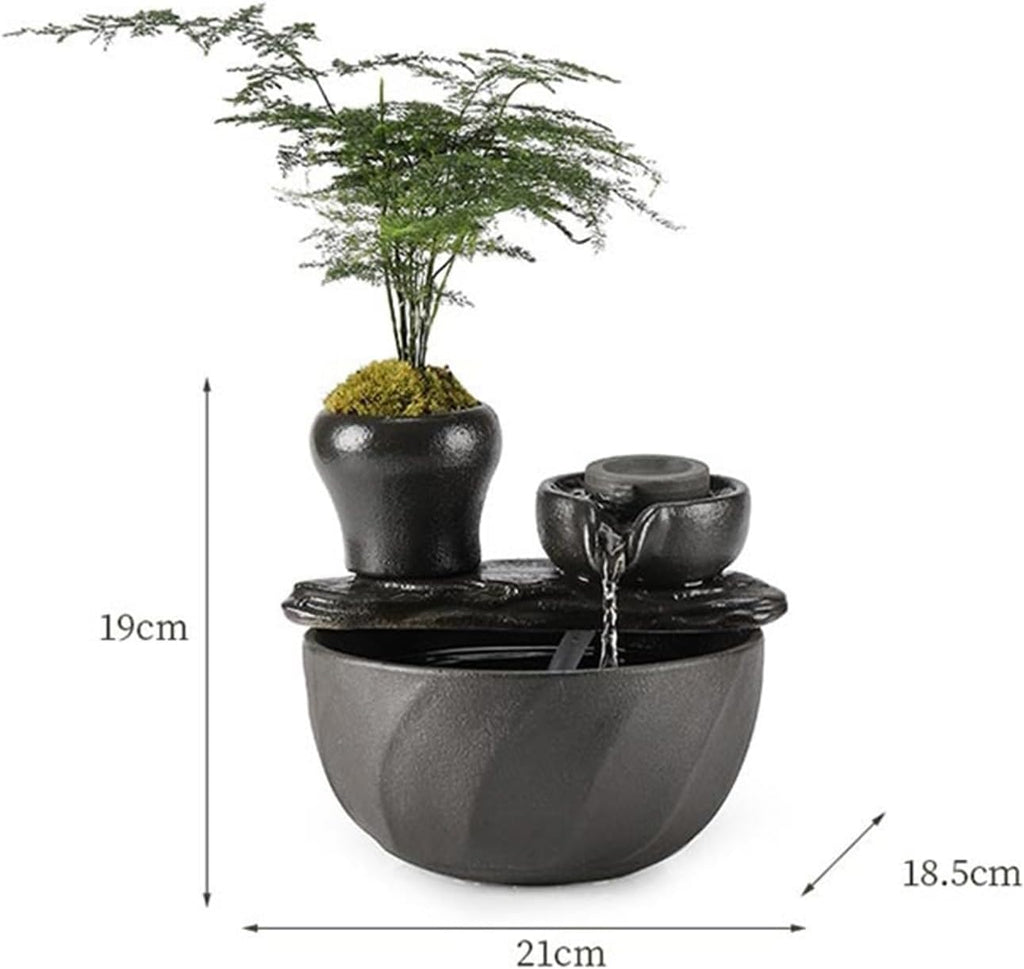 Indoor Fountain Office Desktop Small Water Circulation Fish Tank for Home