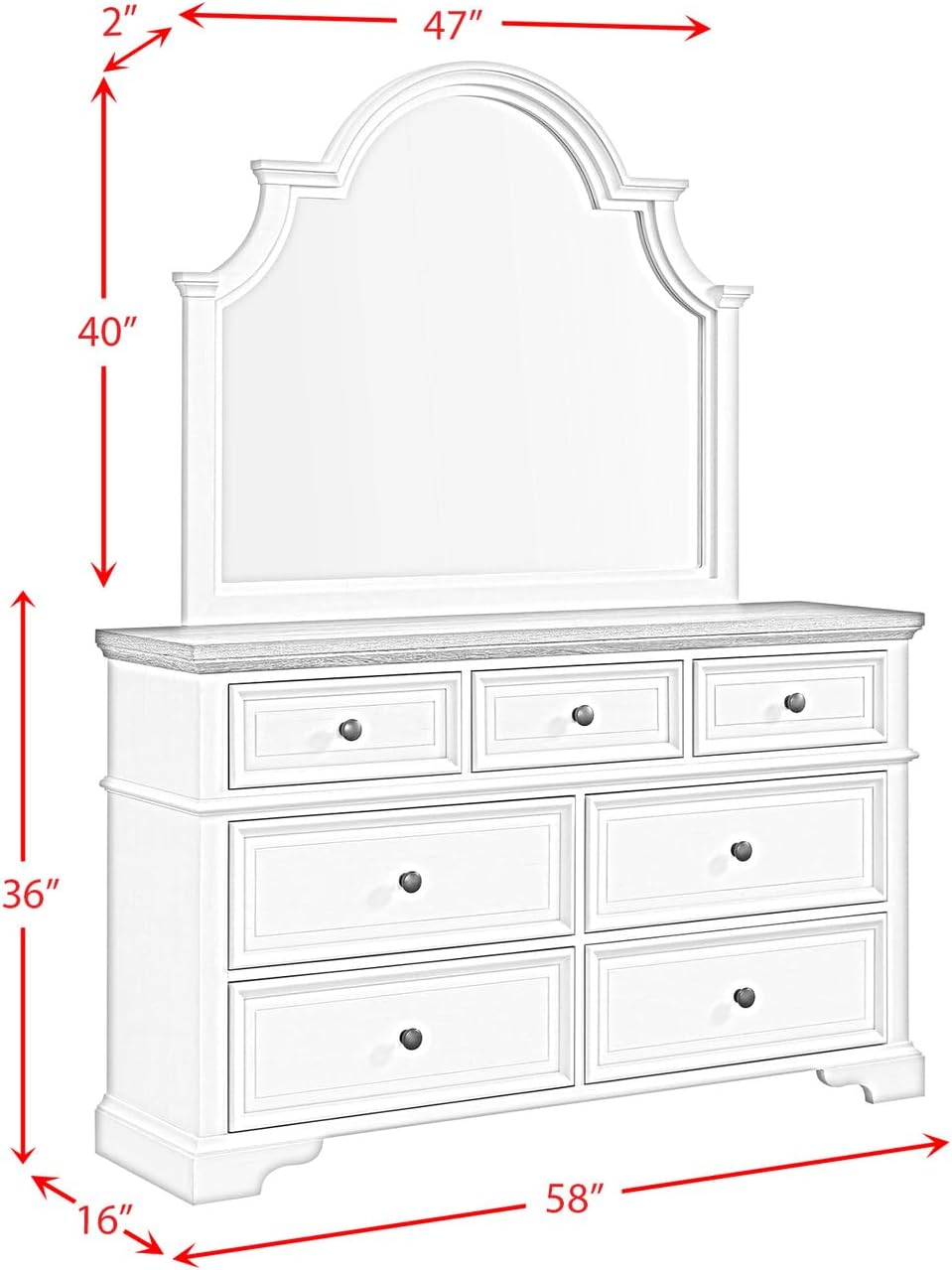 Picket House Furnishings Ulysses Youth King UPH 5PC Bedroom Set in White