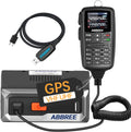 ABBREE Mobile Ham Radio 30W GPS Dual Band 136-174MHZ/400-480MHZ NOAA VHF/UHF Long Range Base Station Two Way Radio with Speaker Mic,Air Band,Dual PTT,DTMF,500Channels for Car Vehicle Radios