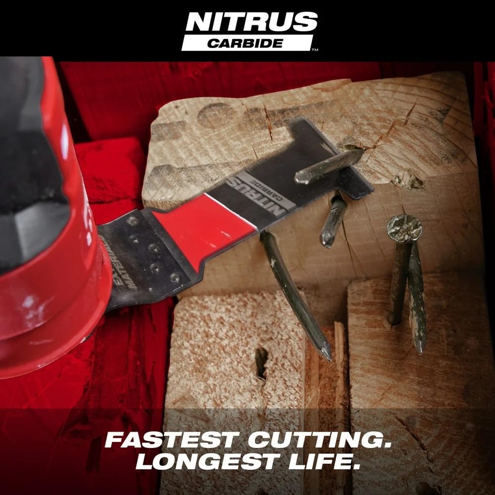 For with Milwaukee 49-25-1575 NITRUS CARBIDE 1-3/8' Extreme Multi-Tool Blade - 5 PK