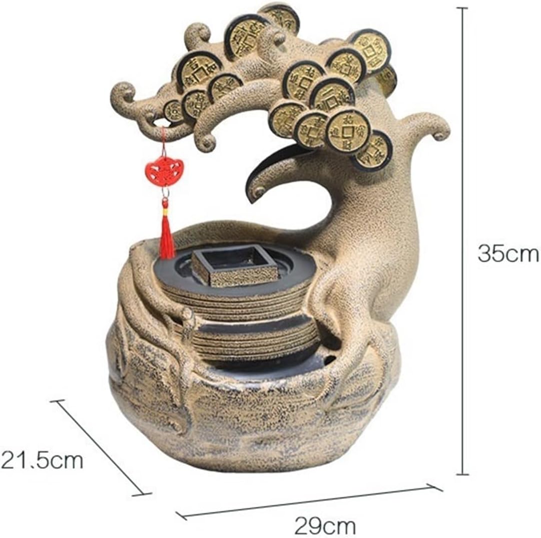 Tabletop Fountain Desktop Fountains Chinese Style Flowing Water Ornaments Circulating Waterscape for Home Decor