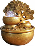 Indoor Fountains Décor Money Tree Flowing Water Decoration Office Fountain Living Room Desktop Decoration Resin Chinese Desktop Fountain Tabletop Water Fountain