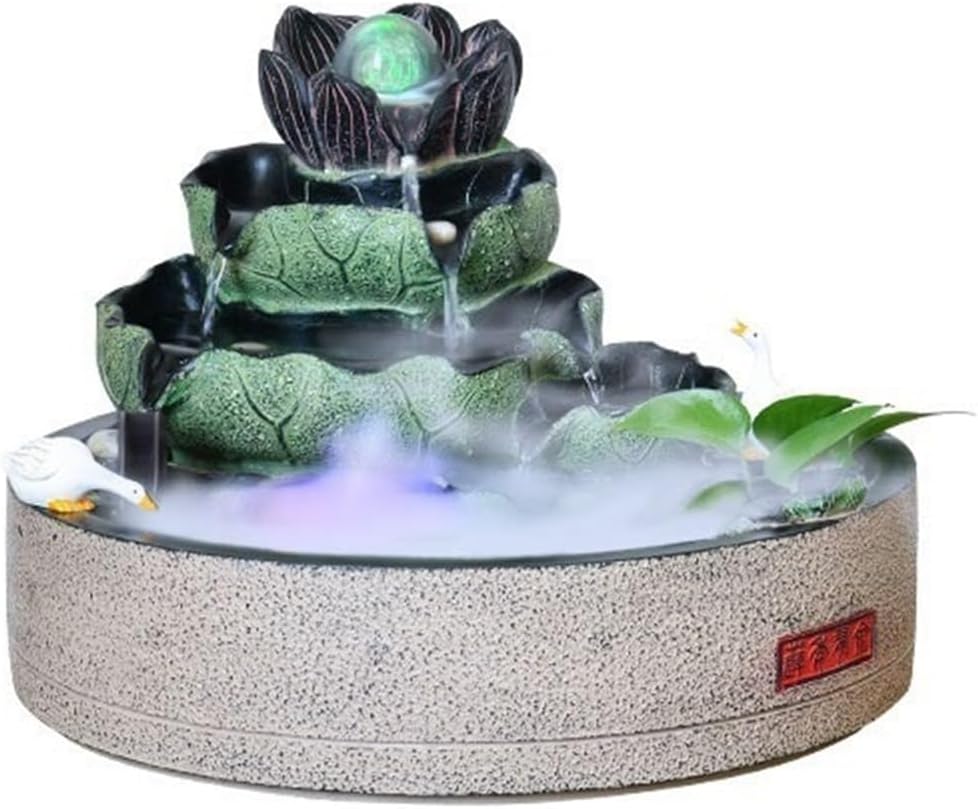 Tabletop Fountain Chinese Fish Tank Water Ornaments Desktop Feng Shui Wheel Decorative Fountain Landscaping Tabletop Water Fountain