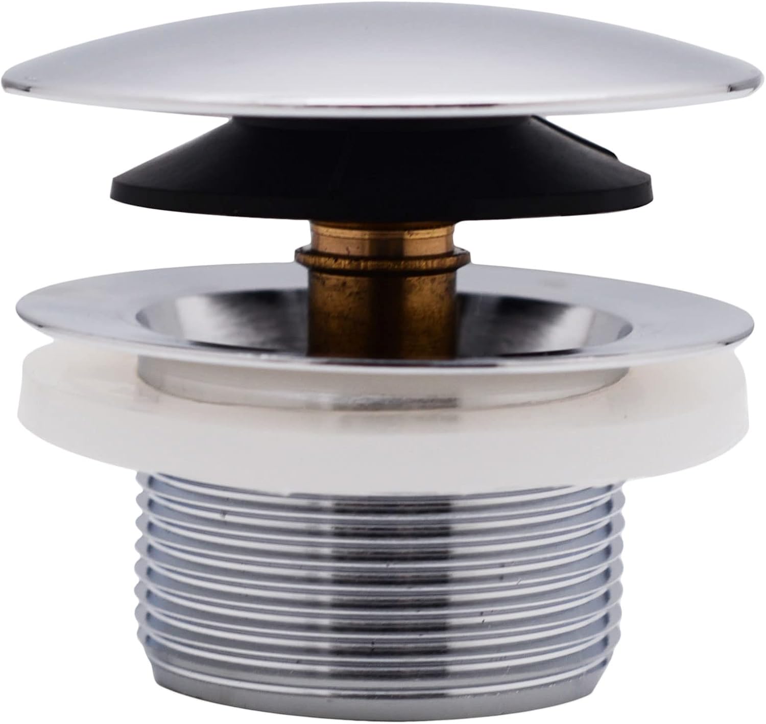 Westbrass D398R-50-26 1-1/2' NPSM Coarse Thread Mushroom Tip-Toe Bathtub Drain Stopper, Polished Chrome (50-Pack)
