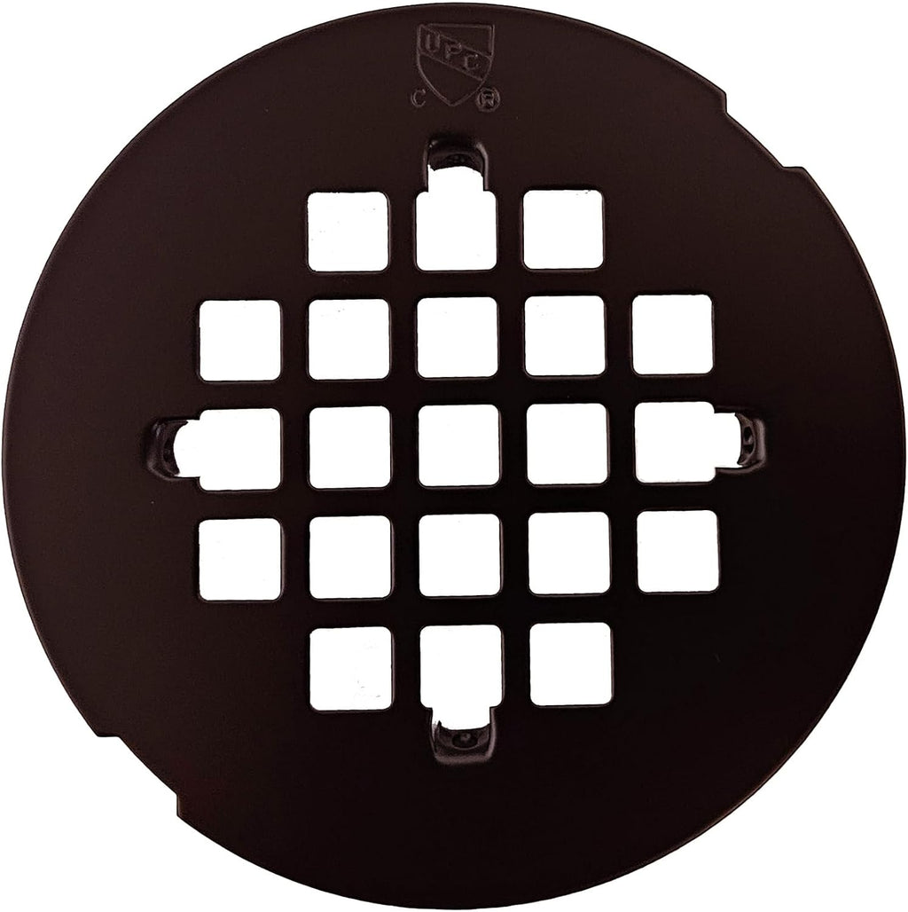 Westbrass D319-100-12 4-1/4' OD Casper Style Brass Snap-in Shower Strainer Grid Drain Cover, Oil Rubbed Bronze (100-Pack)
