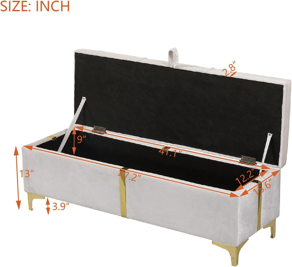 Queen Size Hydraulic Lift Up Storage Bed Frame with Storage Bench, Velvet Upholstered Platform Beds with Headboard, Two Piece Bedroom Sets, Wooden Slats Support, No Box Spring Needed (Beige)